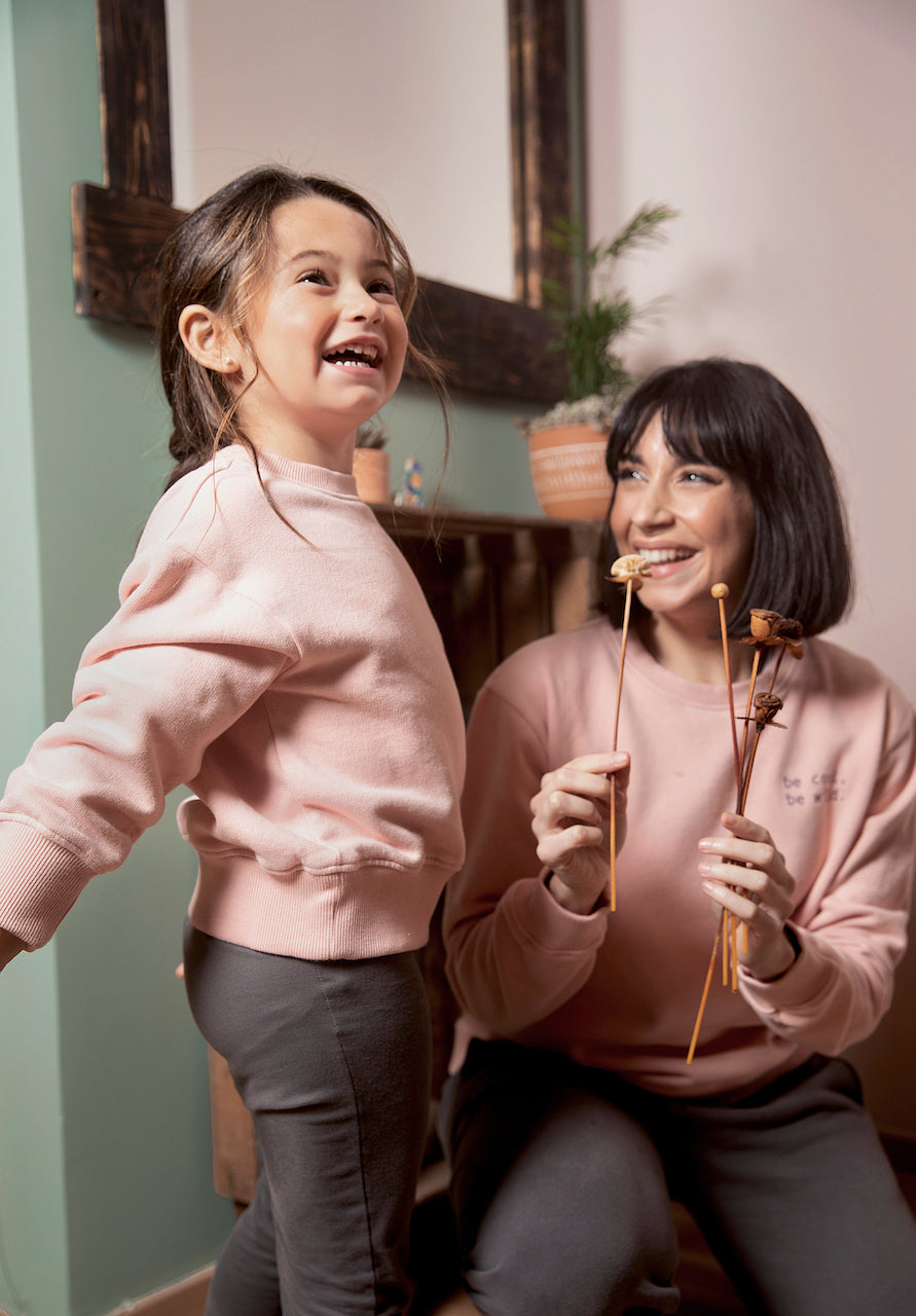 Organic Sweatshirt Bass Pink Kids | Peter Jo