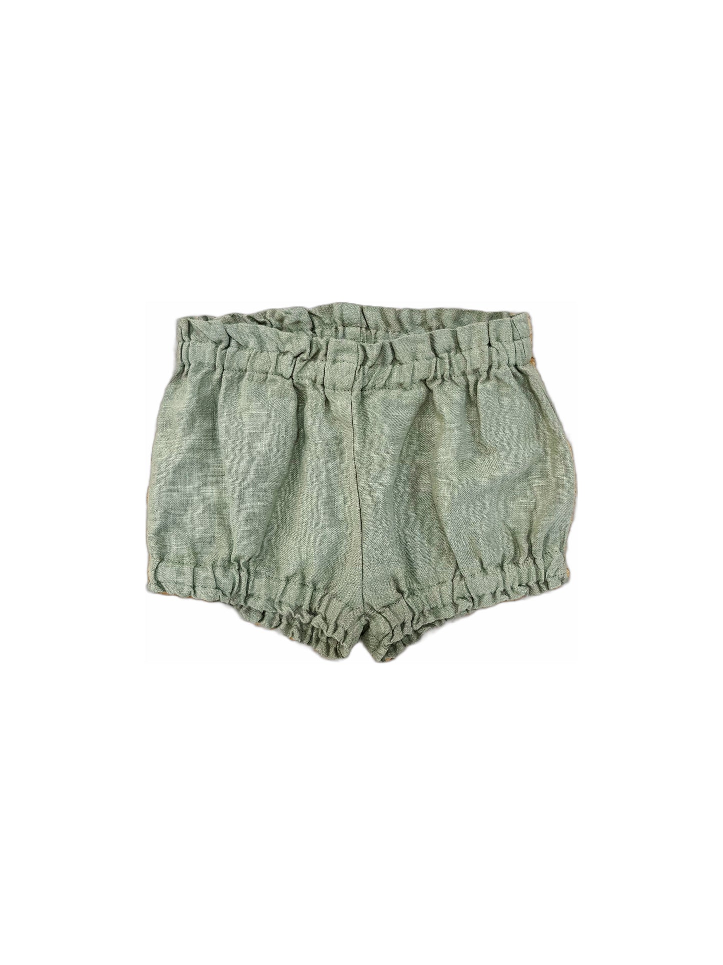 Baby Linen Bloomers Torre Olive | Peter Jo