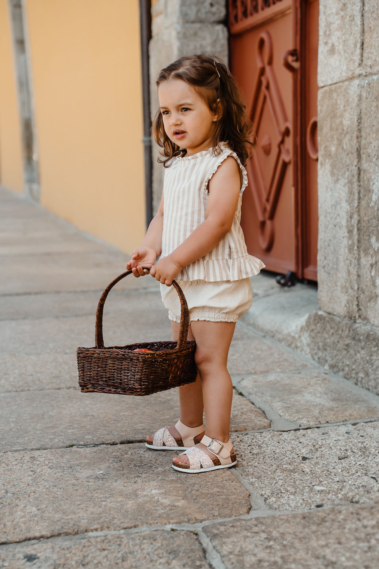 Baby Linen Bloomers Torre Sienna Cream | Peter Jo