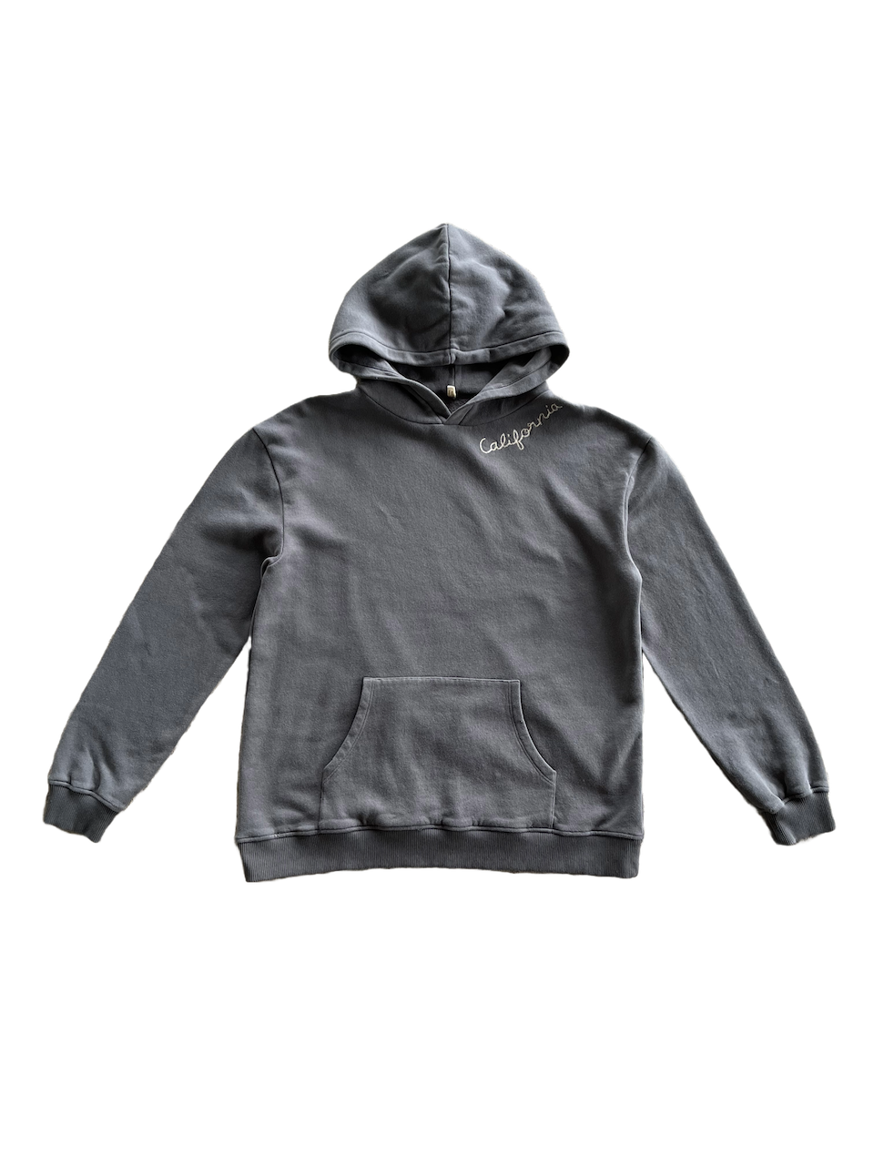 Grey organic hoodie woman pierce | peter jo