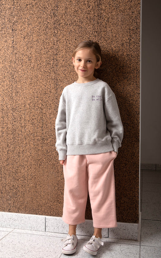 pink organic fleece pants blair | peter jo natural clothing