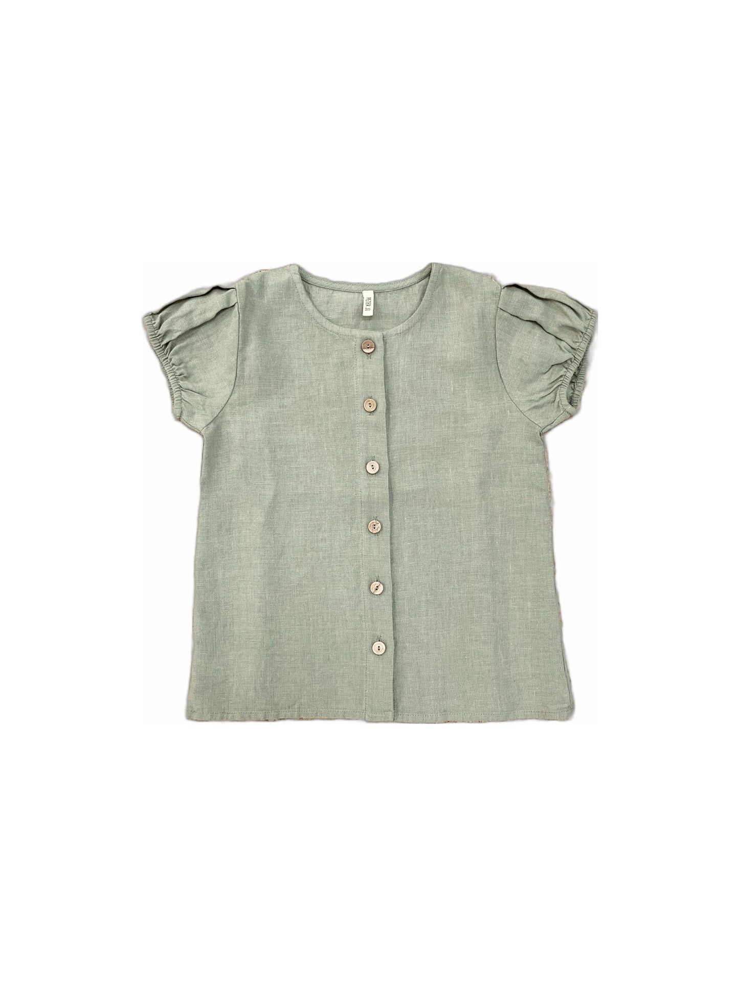 Linen Shirt Zoe Olive | Peter Jo Natural