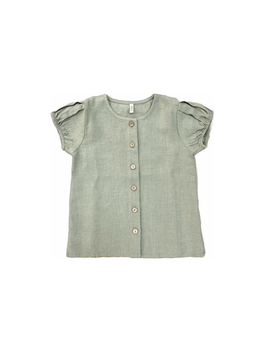 Linen Shirt Zoe Olive | Peter Jo Natural
