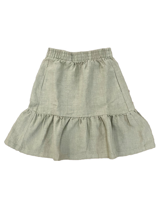 Linen Skirt Tulip Olive | Peter Jo Natural Clothing