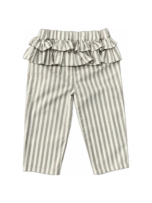 Striped Baby Pants Sandy Cinnamon | Peter Jo Natural