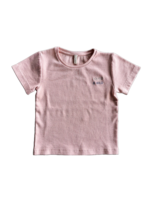 pink ribbed baby shirt. louise | peter jo