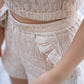 Cotton-Linen Shorts Phoebe Ginger Stone | Peter Jo