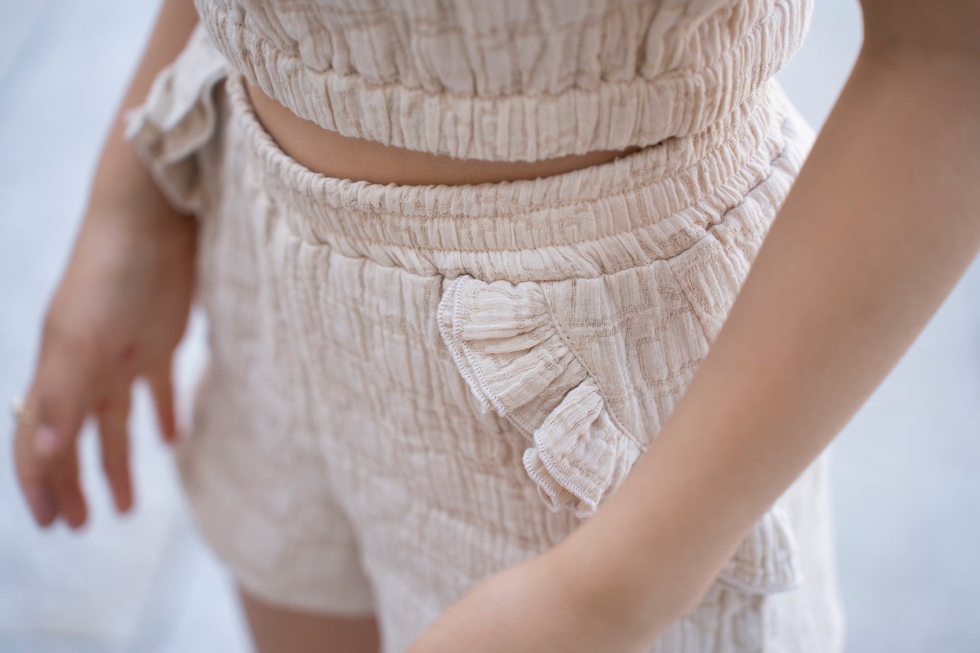 Cotton-Linen Shorts Phoebe Ginger Stone | Peter Jo