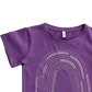 Organic Baby T-Shirt - Purple Rainbow Print