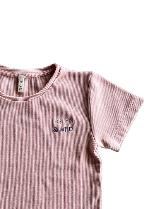 pink ribbed baby shirt. louise | peter jo