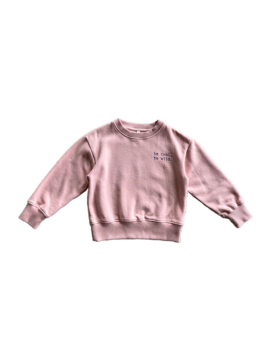 Organic Sweatshirt Bass Pink Kids | Peter Jo